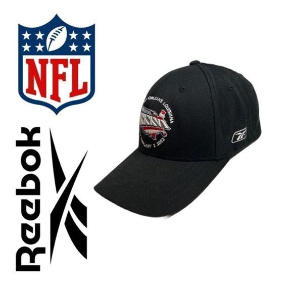 Reebok Black Super Bowl XXXVI New Orleans Hat - Sunday, February 3, 2002 - OSFA‎ - Picture 2 of 3